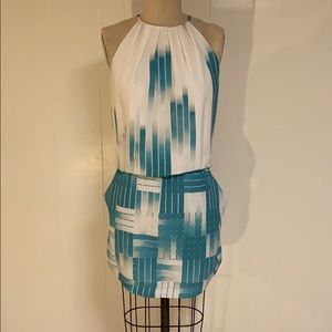 Ali Ro printed drop waist cocktail dress